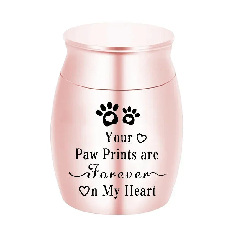 Pet Urn Metal Urn for Pets Portable Dogs Decorative Memorial Keepsake Cats Ashes Keepsake Cremation Ashes Urn for Dogs Cat Birds