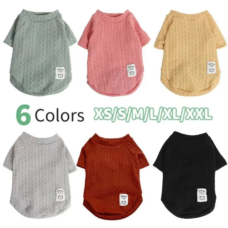 Cute Bear Sweater for Pet, Multi-color Optional, Cat and Dog Clothing, Soft and Comfortable Sweater