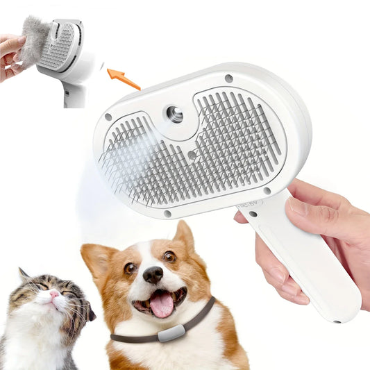 Upgraded Pet Spray Grooming Comb Steamy Floating Hair Removal Cleaning Steam Brush Styling for Dogs Cats Accessories