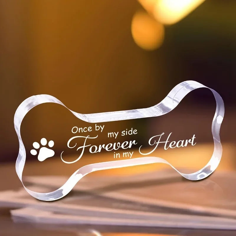 Acrylic Pet Dog Memorial Plaque Pet Memorial Gifts Dog Keepsakes Decorative Gifts for People Who Have Lost Pet Dogs Home Decor