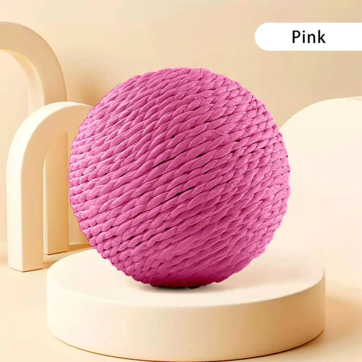 10CM Interactive Sisal Cat Scratching Ball Toy For Kitten Teeth Cleaning Anti Bite Cat Ball Sounding Toy Pet Supplies