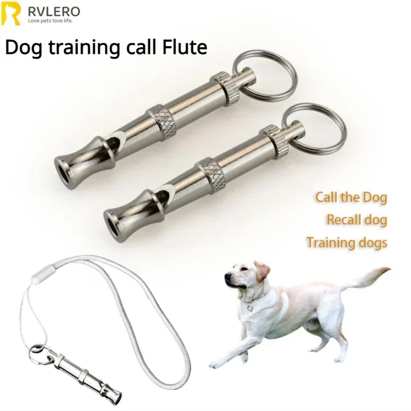 Dog Training Whistle Stop Barking Device Ultrasonic Training Flute Silent Whistle Control Tool Puppy Train Keychain Pet Supplies