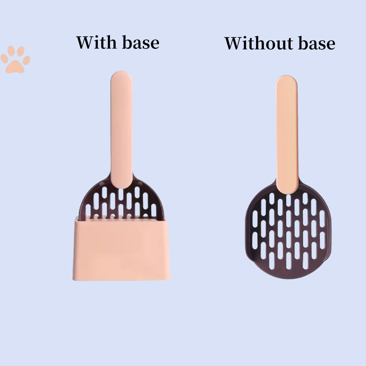 Cat Litter Scoop Plastic Cat Litter Shovel With Base Self Cleaning Cat Litter Box Shovel Kitten Toilet Clean Tools Cat Supplies