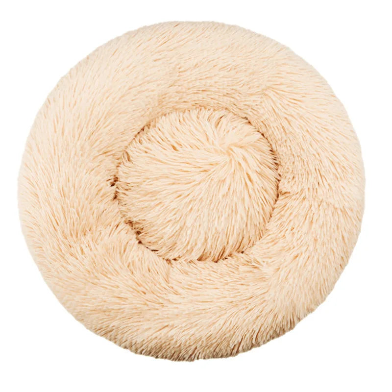 Round Dog Bed Winter Warm Cat Bed Plush Basket for Dog Washable Pet Bed for Small Medium Large Dog Sofa Cat