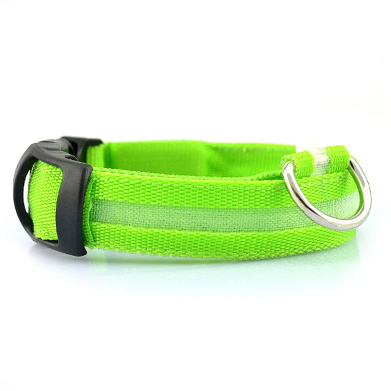 LED Dog Collar, Light Up Dog Collar Adjustable Super Bright Safety Light Glowing Collars for Dogs Night Safety