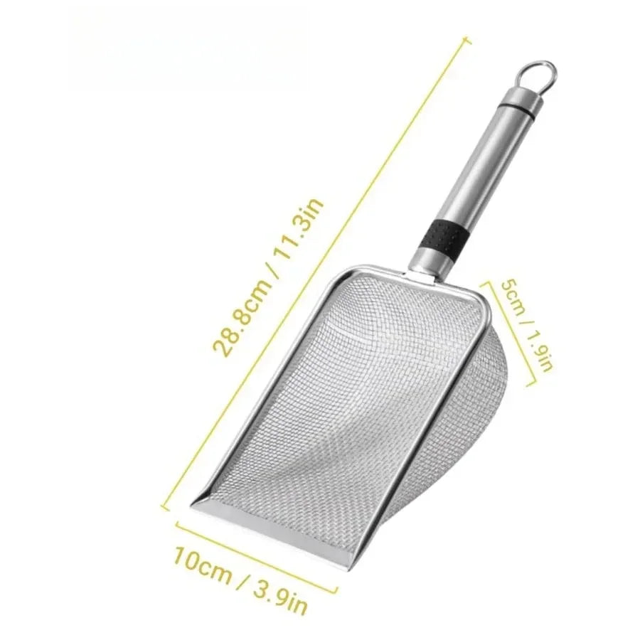 Stainless Steel Cat Litter Scoop – Durable, Easy Clean, Ergonomic Handle, Rust-Resistant, Ideal for Quick Waste Removal