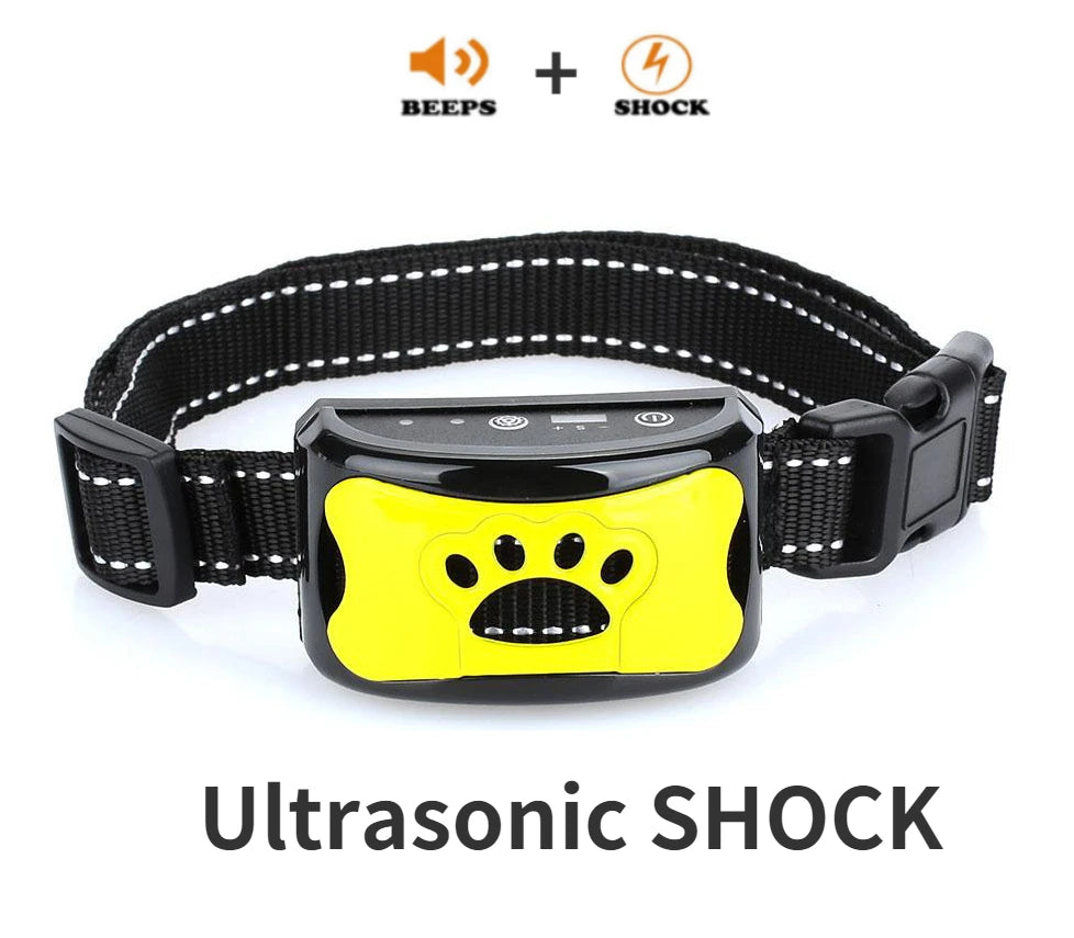 Pet Dog Anti Barking Device USB Electric Ultrasonic Dogs Training Collar Dog Stop Barking Vibration Anti Bark Collar wholesale