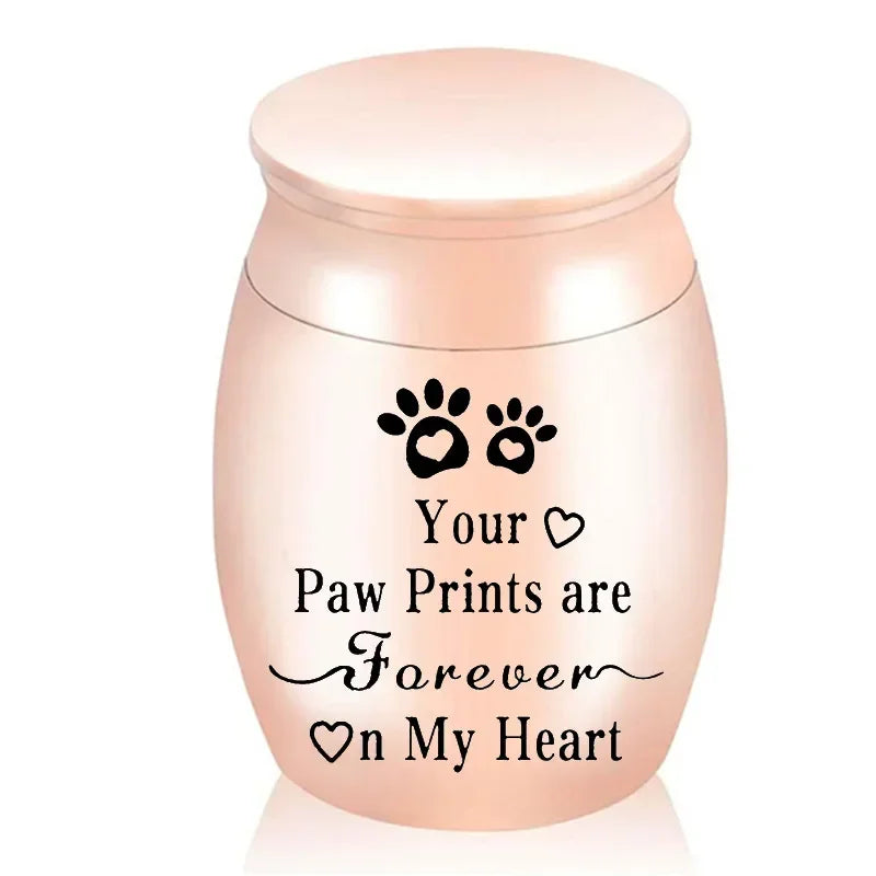 Pet Urn Metal Urn for Pets Portable Dogs Decorative Memorial Keepsake Cats Ashes Keepsake Cremation Ashes Urn for Dogs Cat Birds