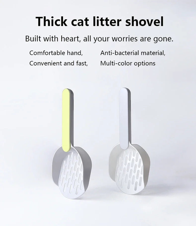 Cat Litter Scoop Plastic Cat Litter Shovel With Base Self Cleaning Cat Litter Box Shovel Kitten Toilet Clean Tools Cat Supplies