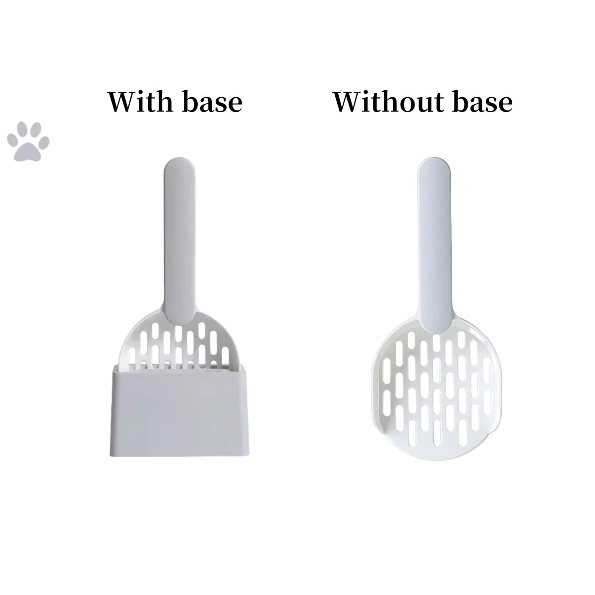 Cat Litter Scoop Plastic Cat Litter Shovel With Base Self Cleaning Cat Litter Box Shovel Kitten Toilet Clean Tools Cat Supplies