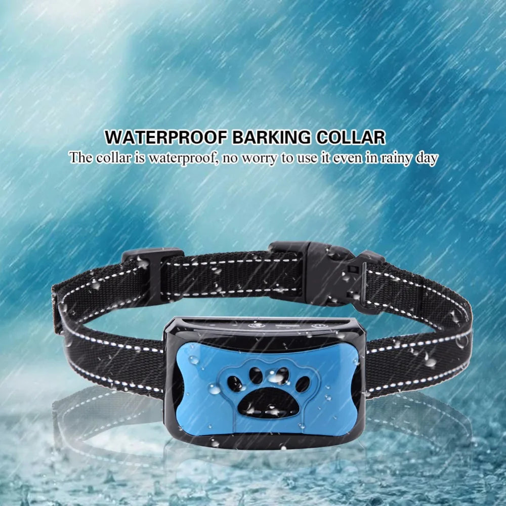 Pet Dog Anti Barking Device USB Electric Ultrasonic Dogs Training Collar Dog Stop Barking Vibration Anti Bark Collar wholesale