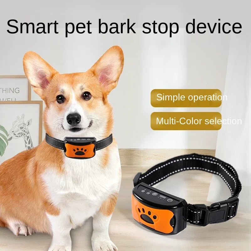 Pet Dog Anti Barking Device USB Electric Ultrasonic Dogs Training Collar Dog Stop Barking Vibration Anti Bark Collar wholesale