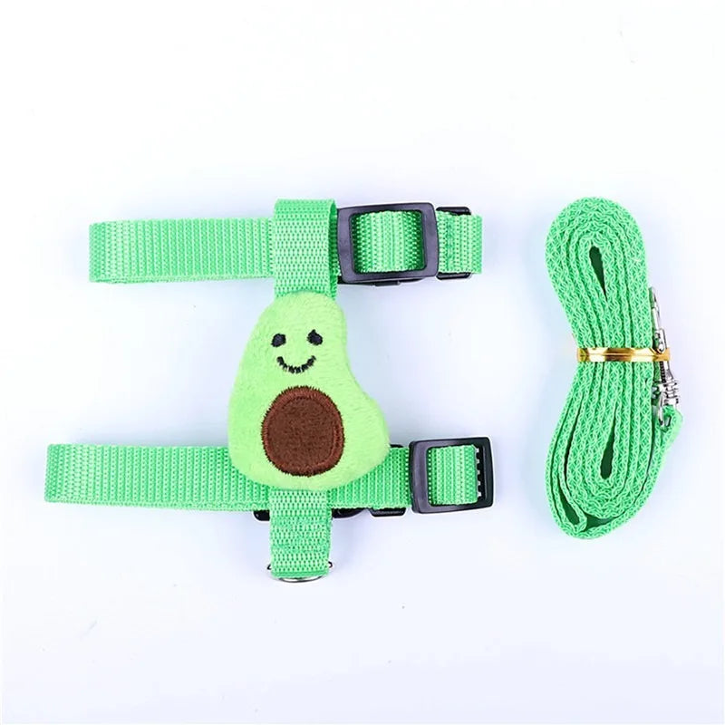 Rabbit Harness and Leash Set Adjustable for Small Animals Ferrets Piggies Hedgehogs Outdoor Walking Cute Decorations