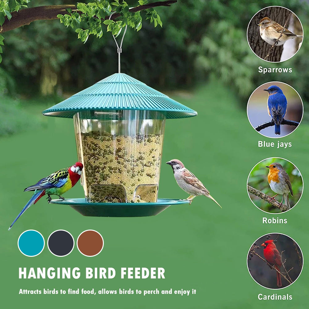 Bird Feeder Automatic Foot Feeding Tool Outdoor Bird Feeder Hanging Nut Feeding Multiple Hole Dispenser Holder Food Container