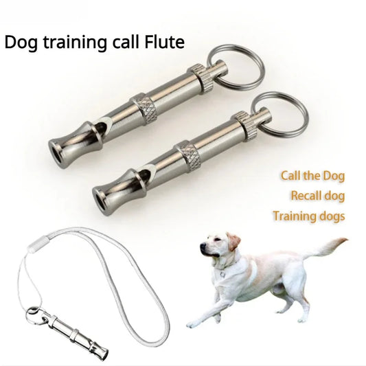 Dog Training Whistle Stop Barking Device Ultrasonic Training Flute Silent Whistle Control Tool Puppy Train Keychain Pet Supplies