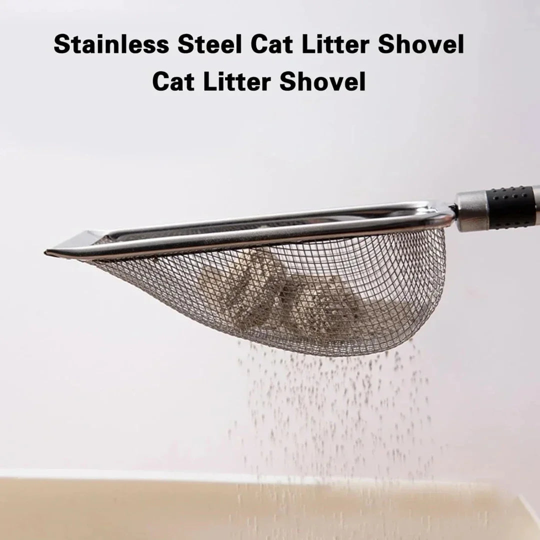 Stainless Steel Cat Litter Scoop – Durable, Easy Clean, Ergonomic Handle, Rust-Resistant, Ideal for Quick Waste Removal