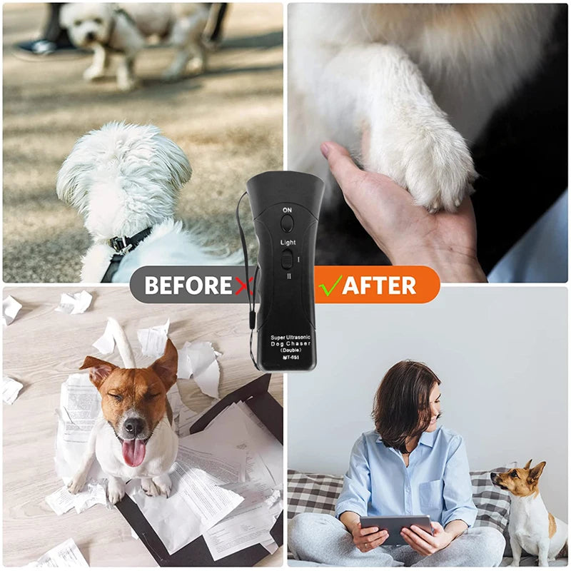 Ultrasonic Dog Trainer Device Electronic Dog Deterrent/Dog Barking Control Devices Training Tool Stop Barking Sonic Dog Repeller